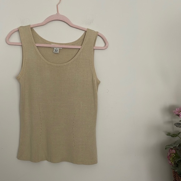 Ann Taylor beige all silk shell - Picture 2 of 4